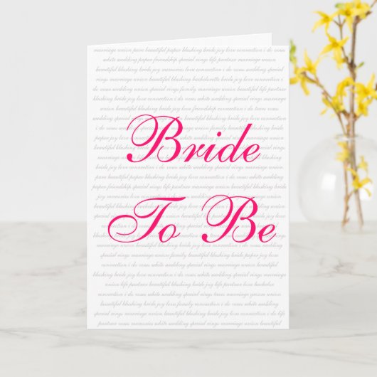 Bruid To Be - Cadeau Kaart (Gele Bloem)