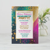 Bruid to Be Chic Confetti Bachelorette Party Kaart (Staand voorkant)