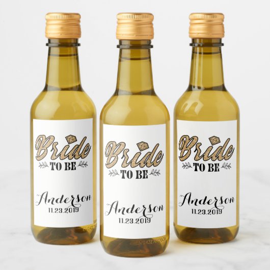 Bruid to Be dranklabel- Wijn Etiket (Flessen)