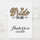 Bruid to Be dranklabel- Wijn Etiket (Enkel label)