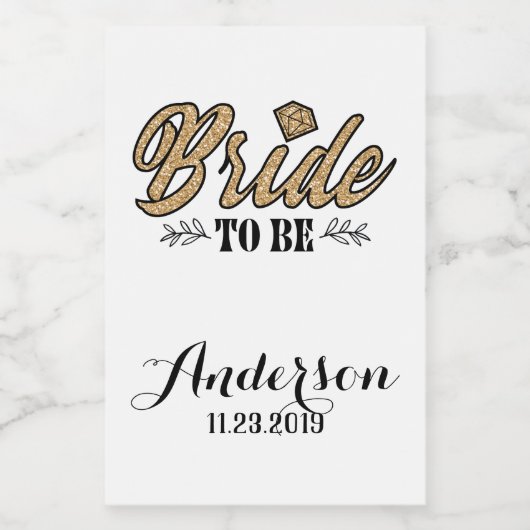 Bruid to Be dranklabel- Wijn Etiket (Enkel label)