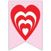 BRUID TO BE, roze en rood Vrijgezellenfeest decora Vlaggetjes (Derde vlag)