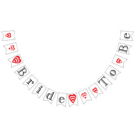 BRUID TO BE Vrijgezellenfeest Decor: Zwart, Wit, R Vlaggetjes