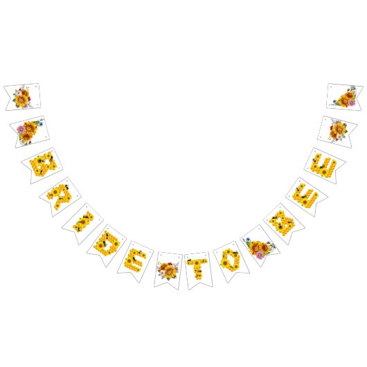 Bruid-to-be | Waterverf Bloem Bruiloft Feest Vlaggetjes (Alle)