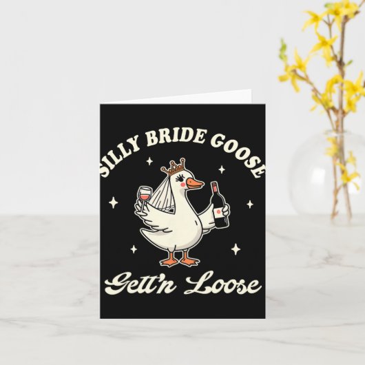 Bruid to be Wedding Drink Gekke bruidgans Get Kaart (Gele Bloem)