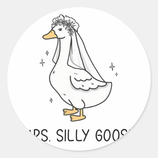 Bruid to be Wedding Gekke bruidgans Gettin' Loos Ronde Sticker (Voorkant)
