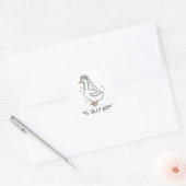 Bruid to be Wedding Gekke bruidgans Gettin' Loos Ronde Sticker (Envelop)