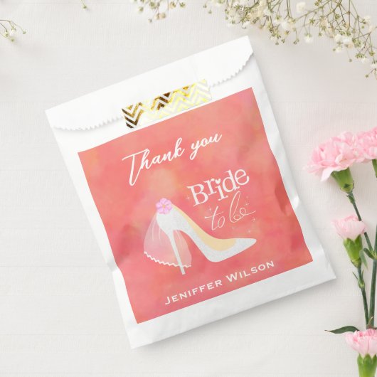 Bruid To Be Wedding Roze Wit Vrijgezellenfeest Bedankzakje (Gezegeld)