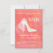 Bruid To Be Wedding Vrijgezellenfeest Hoge Hak Kaart (Voorkant)