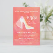 Bruid To Be Wedding Vrijgezellenfeest Hoge Hak Kaart (Staand voorkant)