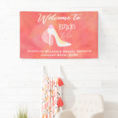 Bruid To Be Wedding Vrijgezellenfeest Pink Blush Spandoek (Insitu)