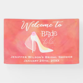 Bruid To Be Wedding Vrijgezellenfeest Pink Blush Spandoek