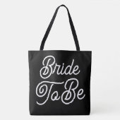 Bruid to be zwart wit Canvas tas minimaal neutraal (Voorkant)