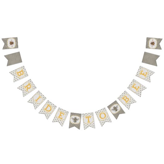 Bruid To Bee - zwart-wit-extra bijen Vlaggetjes (Alle)