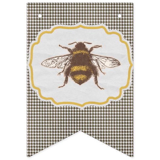 Bruid To Bee - zwart-wit-extra bijen Vlaggetjes (Eerste vlag)