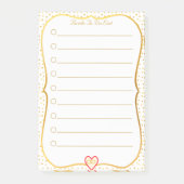 Bruid To Do Lijst Post-it® Notes (Voorkant)
