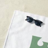 Bruid Toekomst Mevrouw Aangepaste Naam Wit en Groe Strandlaken (In situ)