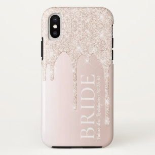 Bruid Toekomst Mrs Blush Pink Glitter Case-Mate iPhone Case