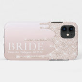 Bruid Toekomst Mrs Blush Roze Glitters Case-Mate iPhone Case (Achterkant (horizontaal))