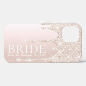 Bruid Toekomst Mrs Blush Roze Glitters Drip Case-Mate iPhone Case (Achterkant (horizontaal))