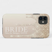 Bruid Toekomst Mrs Gold Glitter Drip Case-Mate iPhone Case (Achterkant (horizontaal))