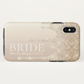 Bruid Toekomst Mrs Goud Glitter Drip Case-Mate iPhone Case (Achterkant (horizontaal))