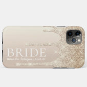 Bruid Toekomst Mrs Goud Glitter Drip Case-Mate iPhone Case (Achterkant (horizontaal))