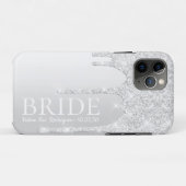 Bruid Toekomst Mrs Silver Glitter Drip Case-Mate iPhone Case (Achterkant (horizontaal))