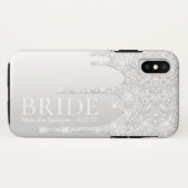 Bruid Toekomst Mrs Silver Glitter Drip Case-Mate iPhone Case (Achterkant (horizontaal))