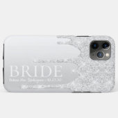 Bruid Toekomst Mrs Silver Glitter Drip Case-Mate iPhone Case (Achterkant (horizontaal))
