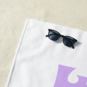 Bruid Toekomstige Mevrouw Aangepaste Naam Wit en L Strandlaken (In situ)