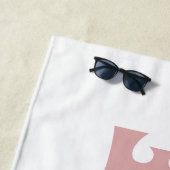 Bruid Toekomstige Mevrouw Aangepaste Naam Wit en P Strandlaken (In situ)