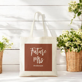 Bruid Toekomstige Mevrouw Brown Terracotta Tote Ta Bag
