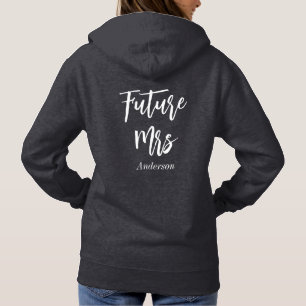 Bruid Toekomstige Mevrouw Trouw Zwart Hoodie