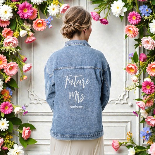 Bruid Toekomstige Mevrouw Trouwen Denim Jacket