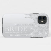 Bruid Toekomstige Mevrouw Zilver Glitter Drip Case-Mate iPhone Case (Achterkant (horizontaal))