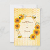 Bruid-tot-be Bruidsmeisjesfeest honingraat bloemen Bedankkaart (Achterkant)