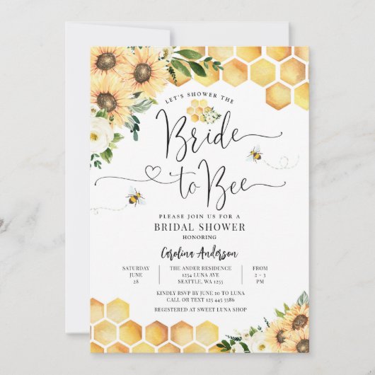 Bruid tot Bee Rustieke Bruids Paar Douche Kaart (Voorkant)