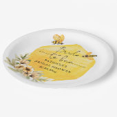 Bruid-tot-bij Bijenkorf Bruiloft Papieren Bordje (Gekanteld)