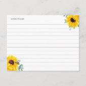 Bruid-tot-Bij Bijenkorf Zonnebloem Receptkaarten Informatiekaartje (Achterkant)