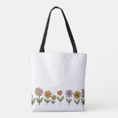 Bruid tot bij bloemen gepersonaliseerd geschenk tote bag (Achterkant)