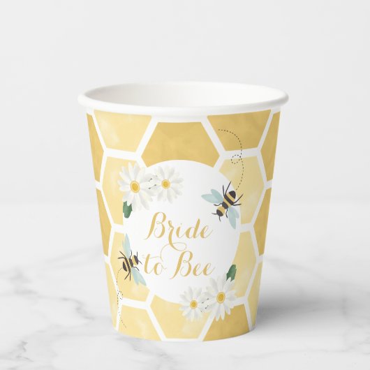 Bruid tot Bij Bruidsfeest Papieren Bekers (Voorkant)