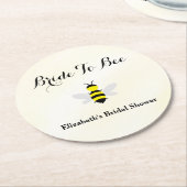 Bruid Tot Bij Bruiloft Ronde Kartonnen Onderzetter (Gebogen)