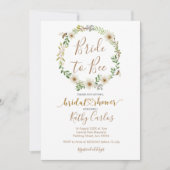 Bruid-tot-Bij Daisy Bruiloft Uitnodiging (Voorkant)