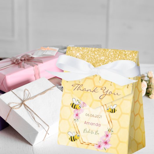 Bruid tot Bij glitters druppels bruiloft feest bed Bedankdoosjes