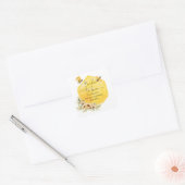 Bruid Tot Bij Honeybee Bloem Bruidsdouche Vierkante Sticker (Envelop)