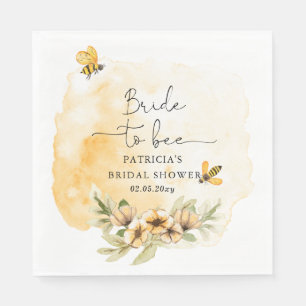 Bruid Tot Bij Honeybee Bloemige Bruiloft Feest Servet