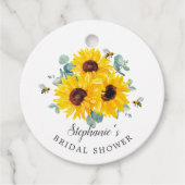 Bruid Tot Bij Honingraat Zonnebloem Bruidsfeest  Bedankjes Labels (Voorkant)