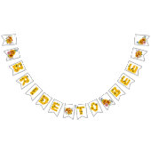 Bruid tot Bij | Waterverf Bloem Bruiloft Vlaggetjes (Alle)