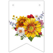 Bruid tot Bij | Waterverf Bloem Bruiloft Vlaggetjes (Eerste vlag)